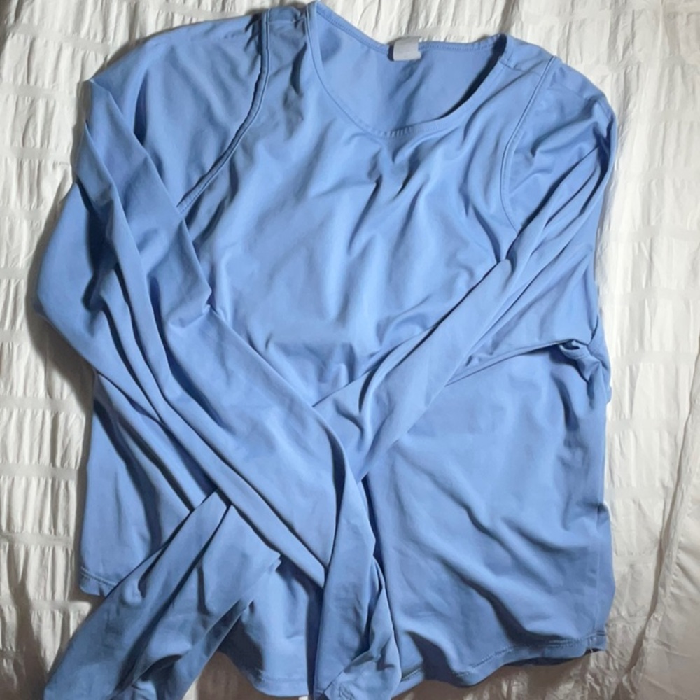 📣FAIRY BLUE WOMENS WORKOUT TOP OPENED BACK!📣